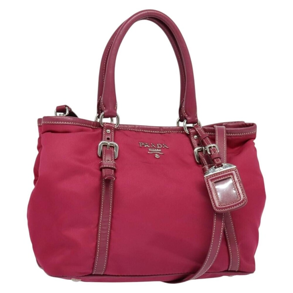 Prada Convertible Belted Hobo Tessuto with Leather Medium